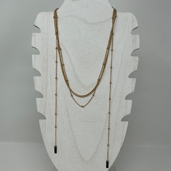 Ettika Single Swag Gold Tone Necklace Size 16 Inch - Picture 1 of 10